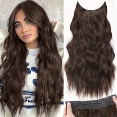 Curly Wave Clip In Hair Extensions 60 96 Cm Wavy Hairpiece
