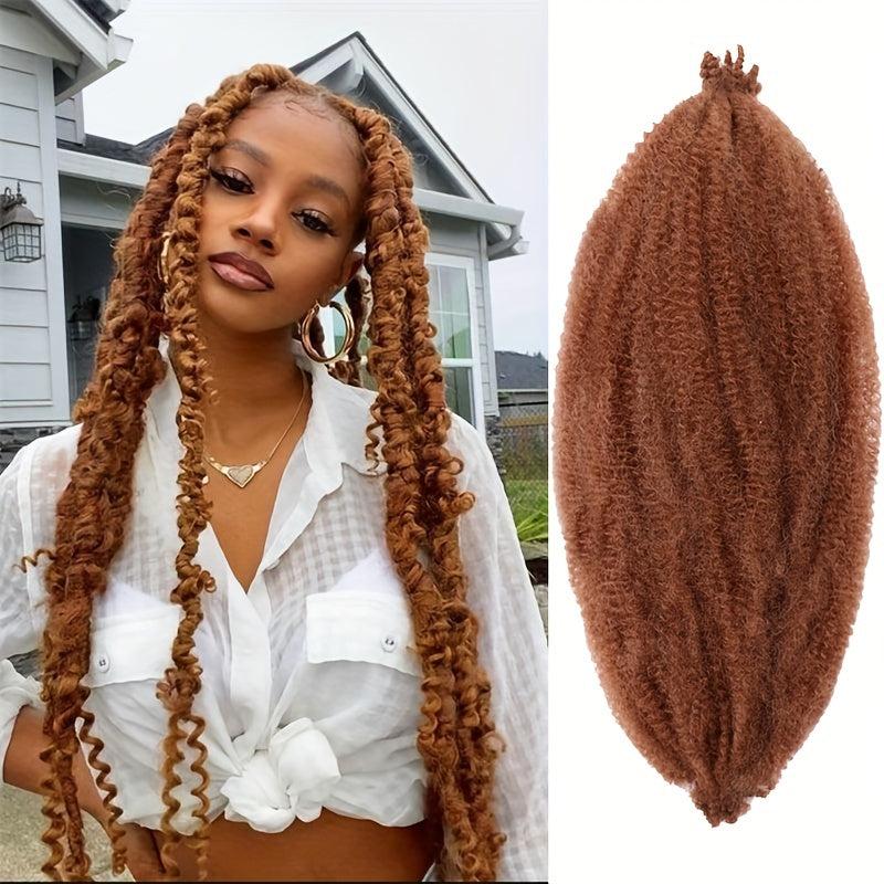 16in Spring Afro Twist Crochet Hair 8 Strands Kinky Twist Braiding Extensions