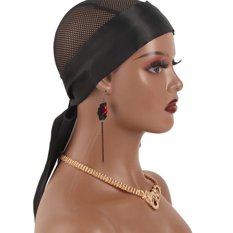 Satin Edge Scarf for Women Non Slip Hair Wrap for Lace Front Wigs