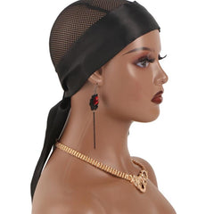 Satin Edge Scarf for Women Non Slip Hair Wrap for Lace Front Wigs