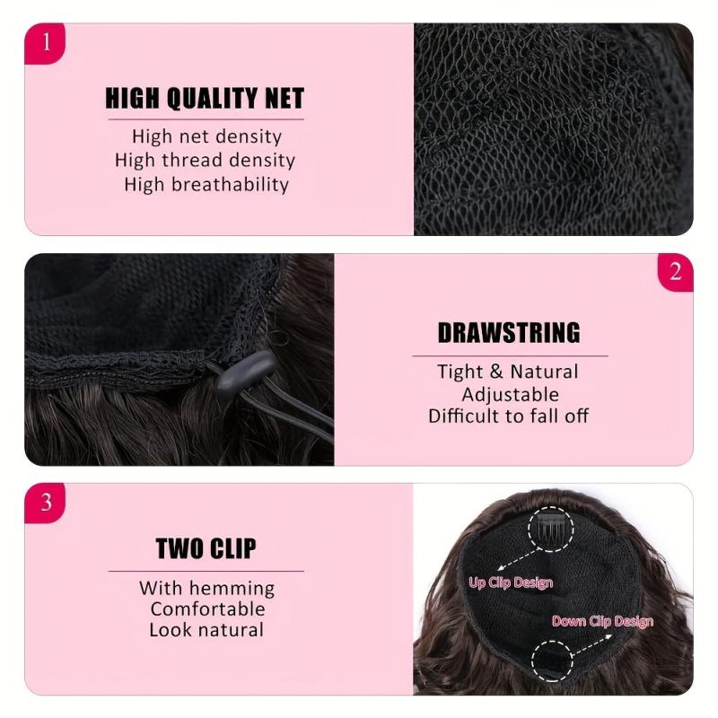 Short Wavy Drawstring Ponytail Extension