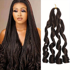 French Curl Braiding Hair 60 96 Cm Bouncy Extensions Wavy Ends