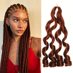 French Curl Braiding Hair 60 96 Cm Bouncy Extensions Wavy Ends