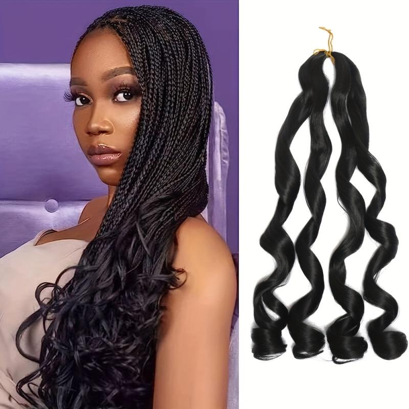 French Curl Braiding Hair 60 96 Cm Bouncy Extensions Wavy Ends