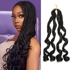 French Curl Braiding Hair 60 96 Cm Bouncy Extensions Wavy Ends
