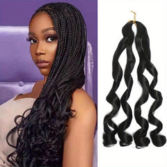 French Curl Braiding Hair 60 96 Cm Bouncy Extensions Wavy Ends