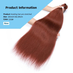 2 Packs Pre Stretched Braiding Hair Kanekalon 66 04 Cm Box Braids Hair Soft