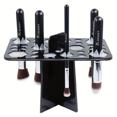 26 Holes Makeup Brush Holder Professional Stand Cosmetic Drying Rack Shelf