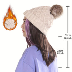 Women's Beanie Hat with Short Straight Hair Extensions Wig