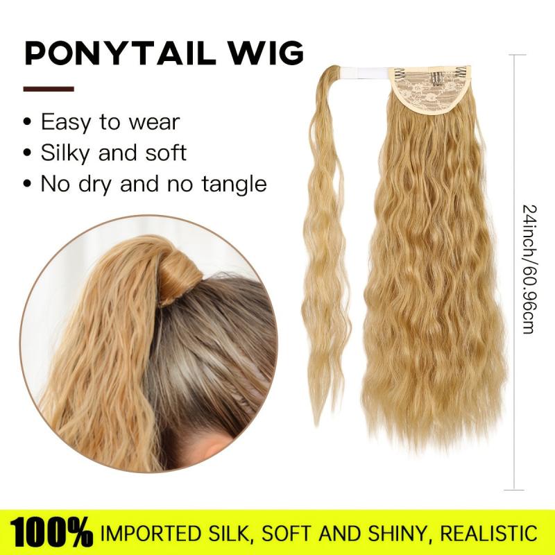 Long Wavy Ponytail Extensions Synthetic Clip In Hair Extensions