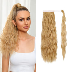 Long Wavy Ponytail Extensions Synthetic Clip In Hair Extensions