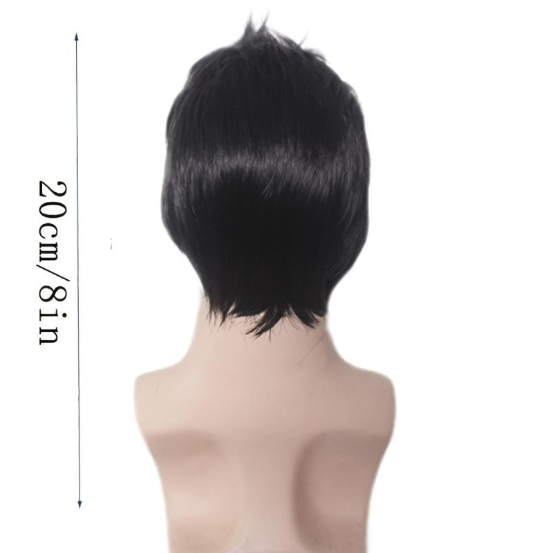 Men's Fauxhawk Curly Wig Anime Cosplay Halloween Costume Party