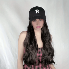 Long Wavy Hair Extension Hat Curly Wig Cap for Women