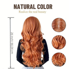 Curly Wavy Colored Wig With Bangs for Halloween Party