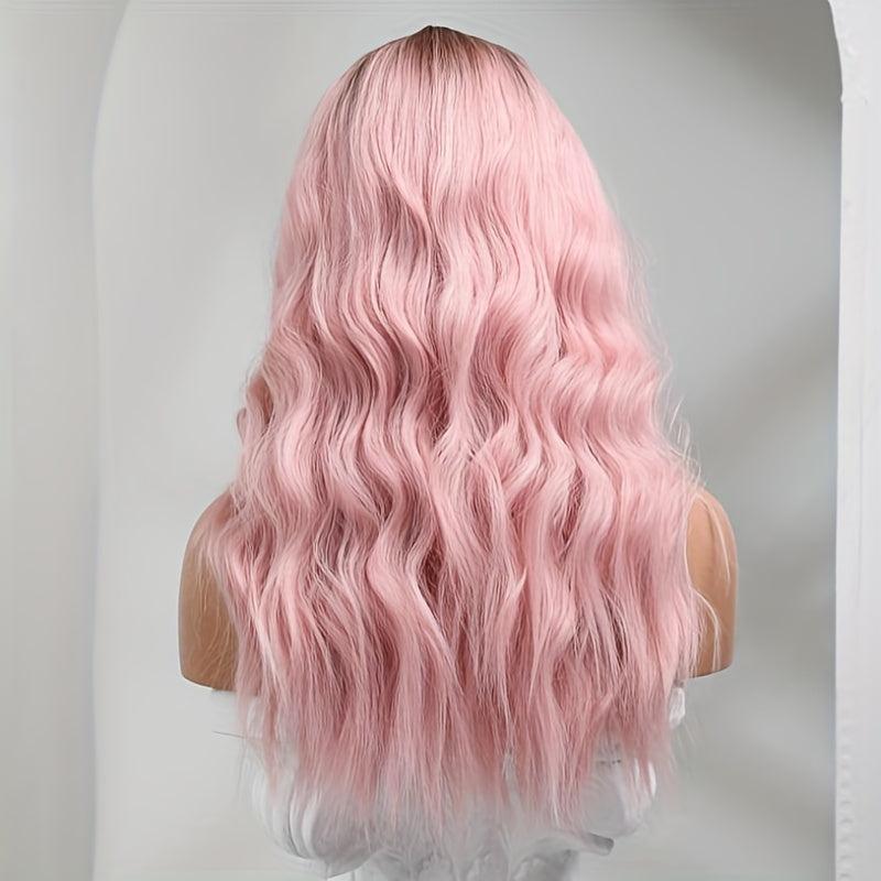 60 96 Cm Brown Red Long Curly Synthetic Wig Daily Party Cosplay