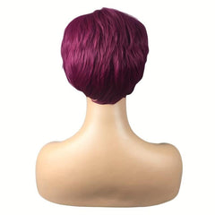 15 24 Cm Short Wavy Hair Wig Synthetic Wig With Bangs Women Daily Wear