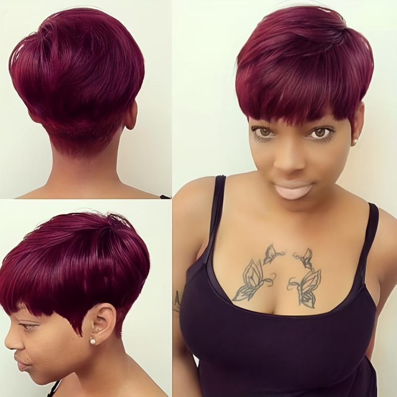 15 24 Cm Short Wavy Hair Wig Synthetic Wig With Bangs Women Daily Wear