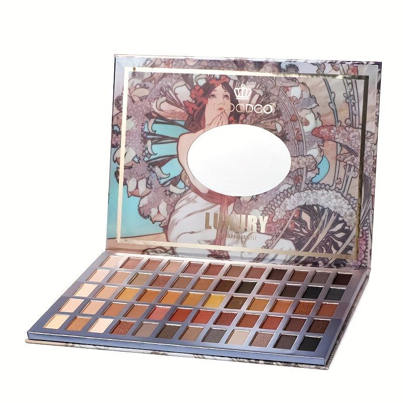 60 Colors Eyeshadow Palette Smokey Makeup Brown Coral Series