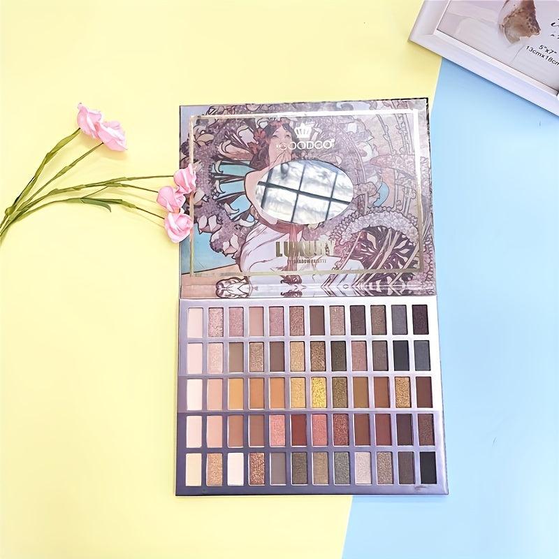 60 Colors Eyeshadow Palette Smokey Makeup Brown Coral Series