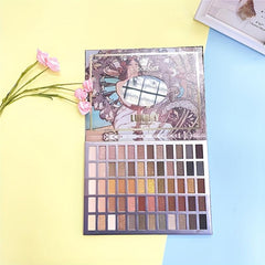60 Colors Eyeshadow Palette Smokey Makeup Brown Coral Series