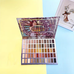 60 Colors Eyeshadow Palette Smokey Makeup Brown Coral Series