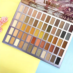 60 Colors Eyeshadow Palette Smokey Makeup Brown Coral Series