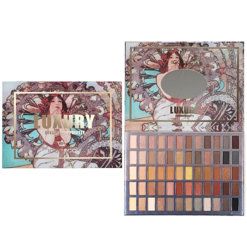 60 Colors Eyeshadow Palette Smokey Makeup Brown Coral Series