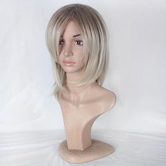 Anime Wig Straight Blonde Hair Short Curly Wig Men Costume Cosplay