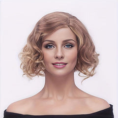 Short Curly Bob Cut Wig Synthetic Heat Resistant Natural Look