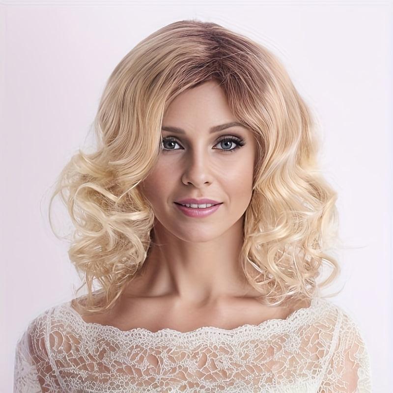 Short Curly Bob Cut Wig Synthetic Heat Resistant Natural Look