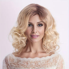 Short Curly Bob Cut Wig Synthetic Heat Resistant Natural Look