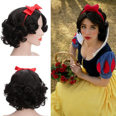 Women's Short Curly Princess Wig for Halloween Cosplay Party