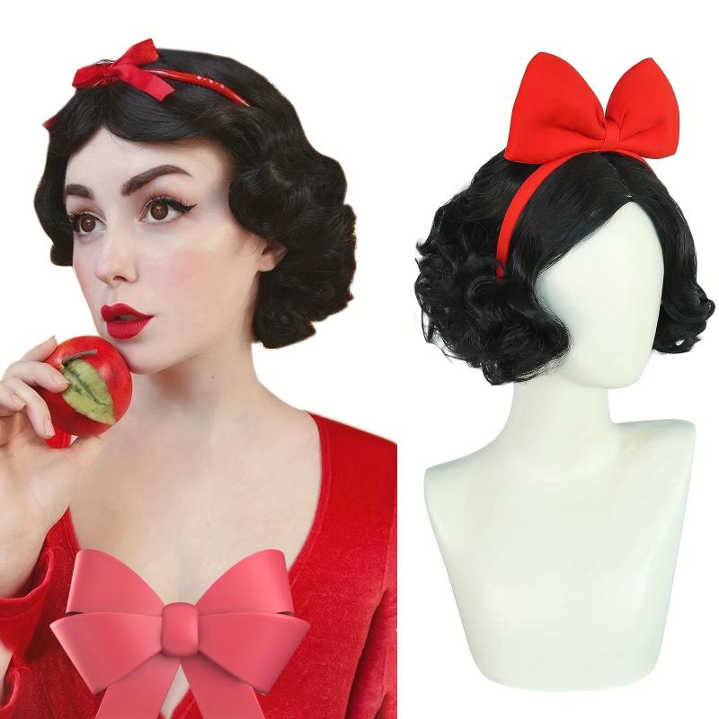 Women's Short Curly Princess Wig for Halloween Cosplay Party