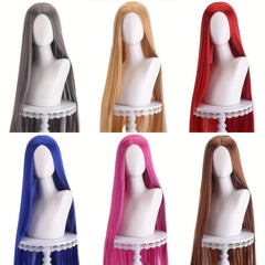 Colorful Long Straight Wig Synthetic Wig Anime Cosplay Wig