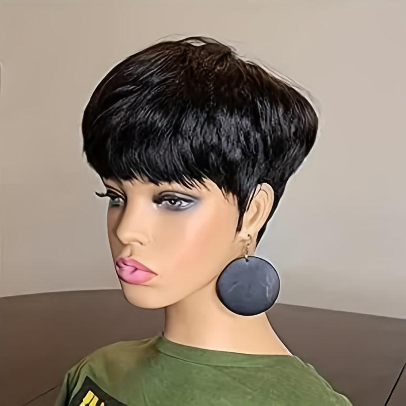 Short Purple Curly Wig for Women - Holiday Party Synthetic Dual Wig
