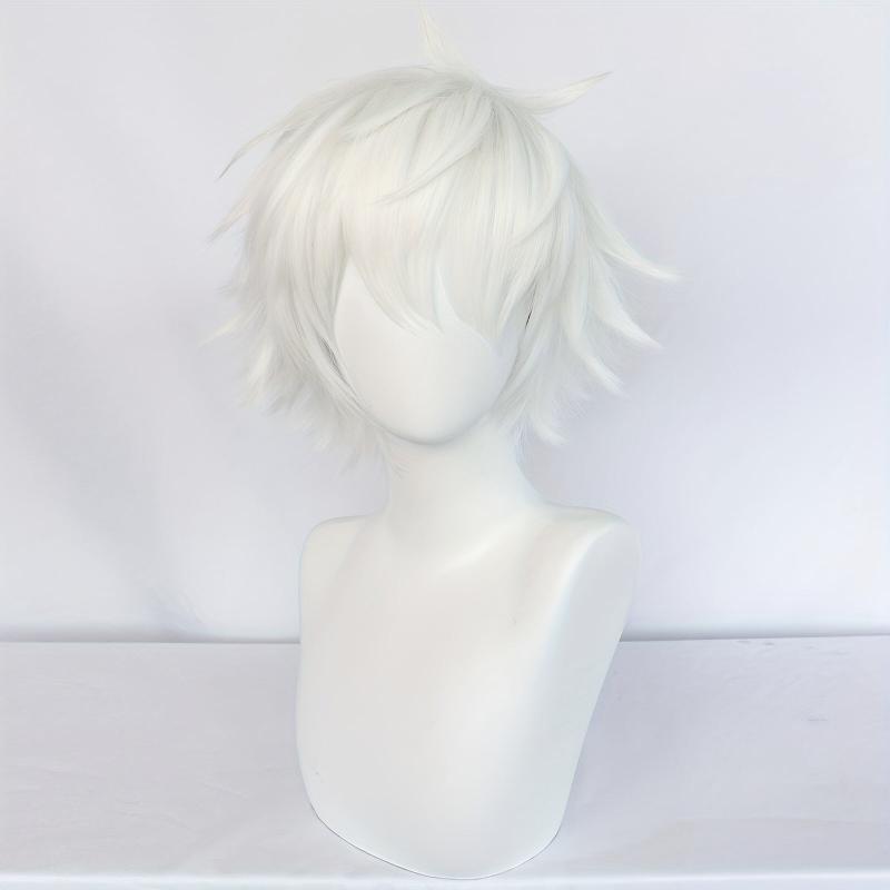 Short Silvery Spiky Wig Anime Cosplay Wig