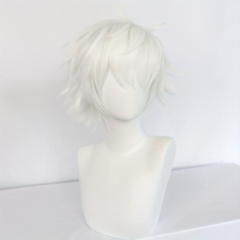 Short Silvery Spiky Wig Anime Cosplay Wig