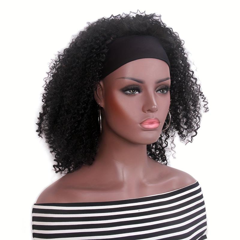 70s Kinky Afro Curly Wigs for Women - Natural Synthetic Hair