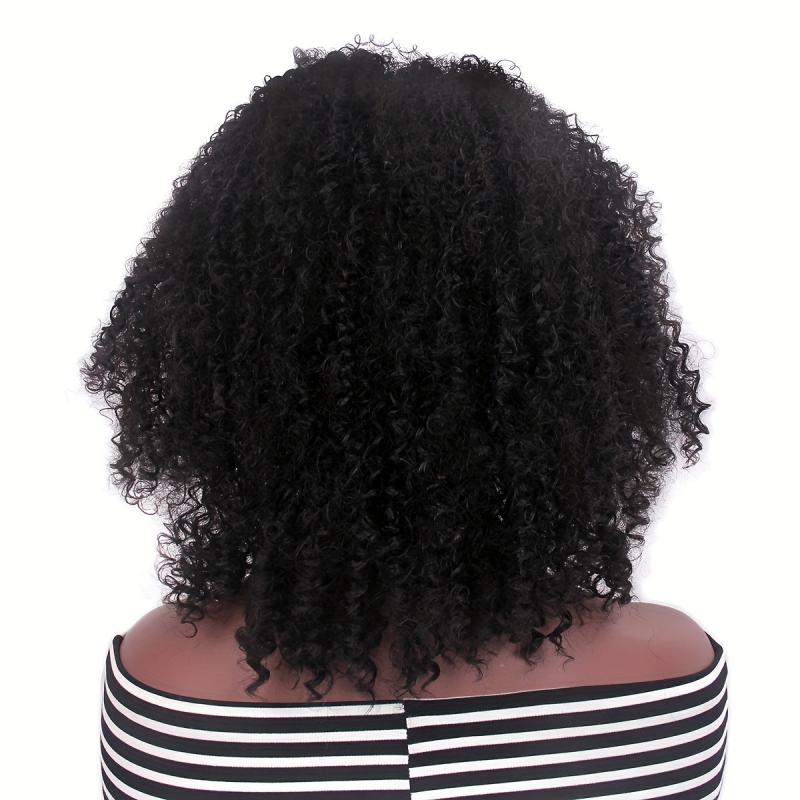 70s Kinky Afro Curly Wigs for Women - Natural Synthetic Hair