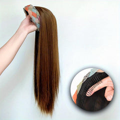 Colorful Headband Wig Long Straight Hair High Top U Shape Half Cover