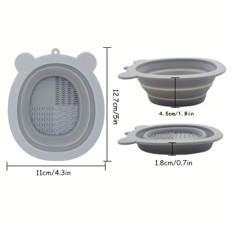 Little Bear Makeup Brush Cleaning Bowl Silicone Brush Cleaner