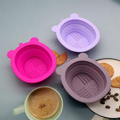 Little Bear Makeup Brush Cleaning Bowl Silicone Brush Cleaner