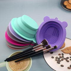Little Bear Makeup Brush Cleaning Bowl Silicone Brush Cleaner