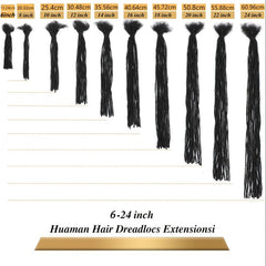 Loc Extensions Human Hair 6-24Inch 30 Strands