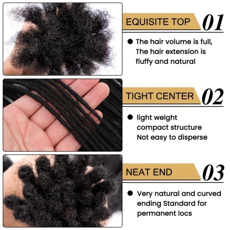 Loc Extensions Human Hair 6-24Inch 30 Strands