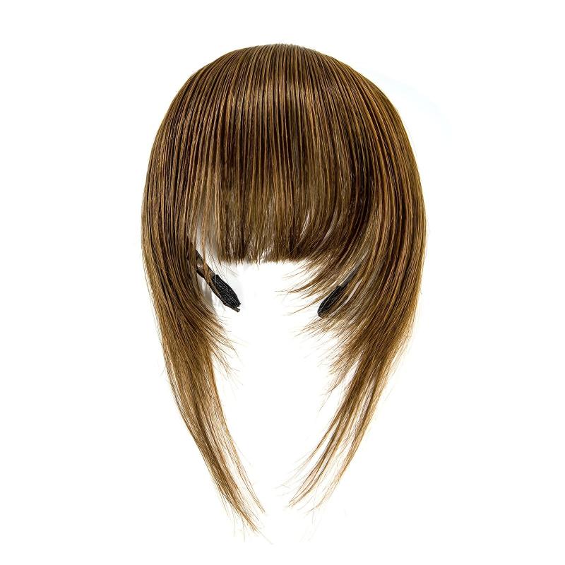 Braided Headband Straight Human Hair Topper with Bangs