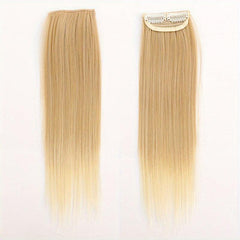 Long Straight Clip In Hair Extensions One Piece High Temp Fiber Natural Look