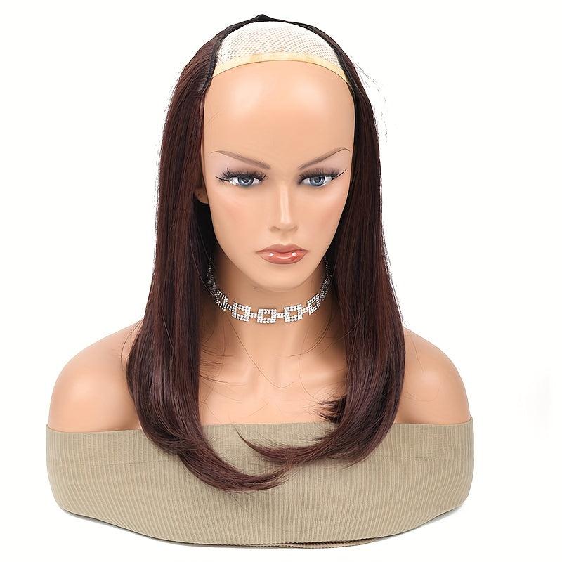 U Shaped Short Straight Hair Pieces Invisible Clip In Hair Pad Hair Extension