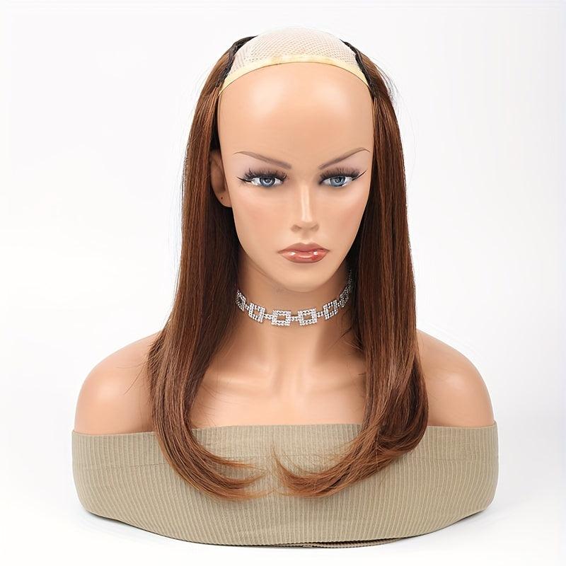 U Shaped Short Straight Hair Pieces Invisible Clip In Hair Pad Hair Extension