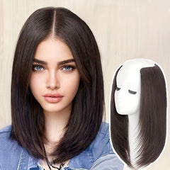 U Shaped Short Straight Hair Pieces Invisible Clip In Hair Pad Hair Extension